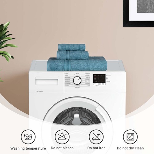 600 GSM Egyptian Cotton Highly Absorbent Solid 9-Piece Ultra Soft Towel Set - Picture 99 of 132
