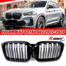 For Bmw X3 G01 X4 G02 22-2024 Double Slat Gloss Black Front Bumper Kidney Grille For Bmw X3 G01 X4 G02 22-2024 Double Slat Gloss Black Front Bumper Kidney Grille