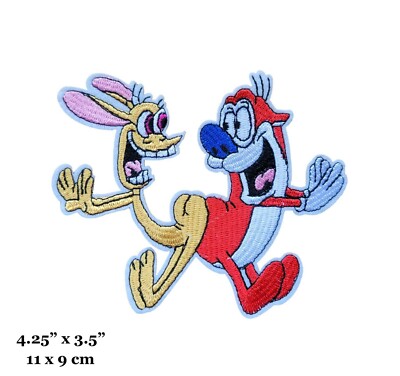 The Ren & Stimpy Show Cartoon Characters Embroidered Iron On Patch