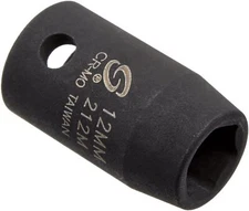 Sunex 212M 12mm 1/2" Drive 6 Point Shallow Impact Socket Metric Tools 6pt New