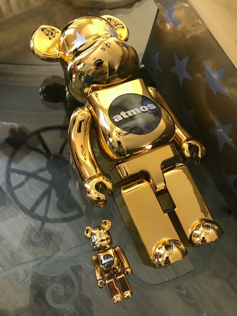 Atmos Gold Bearbrick Medicom Toy Be@rbrick 400% 100% Stars Rare Limited