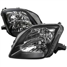 For 97-01 Honda Prelude Black Headlights Bb Clear Lens