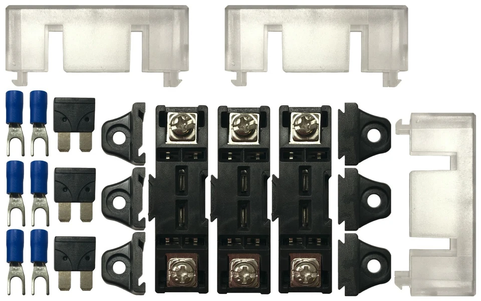 (3) 40 Amp Stack-able In-line Fuse Panel Distribution Block ATO/ATC & ATM/MIN - Image 2 of 4