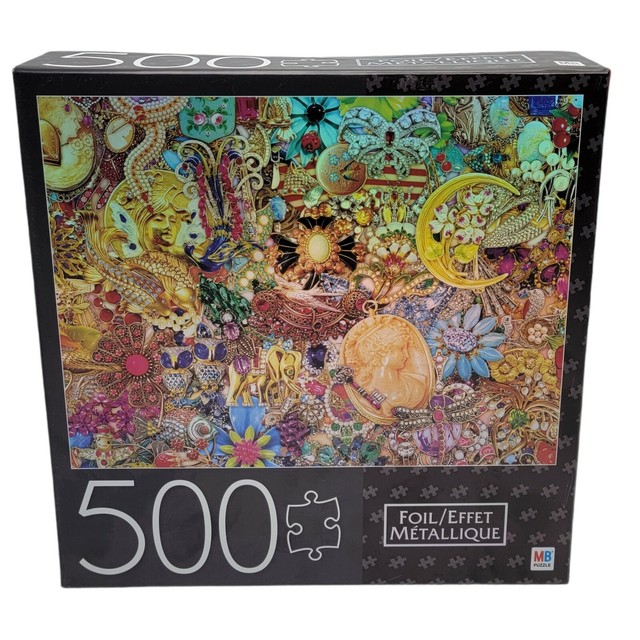 Jewelry Jumble 500 Piece Foil Effect Jigsaw Puzzle by Milton Bradley 24 X 18 for sale online eBay