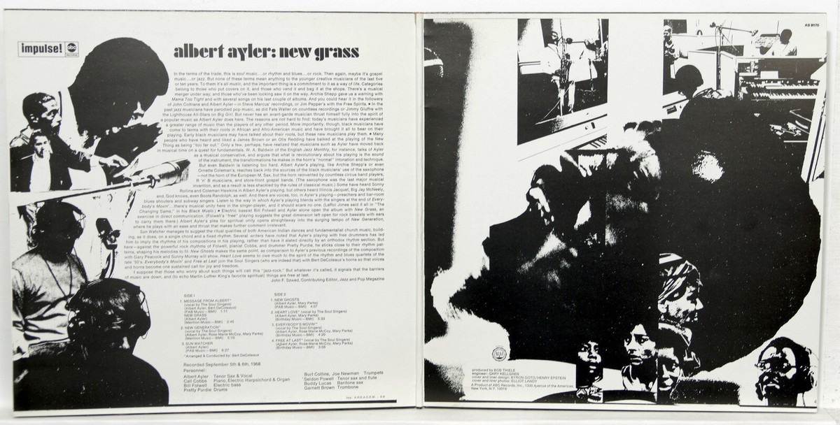 ALBERT AYLER ⸺ new grass ⸺ IMPULSE AS-9175 LP NM | eBay