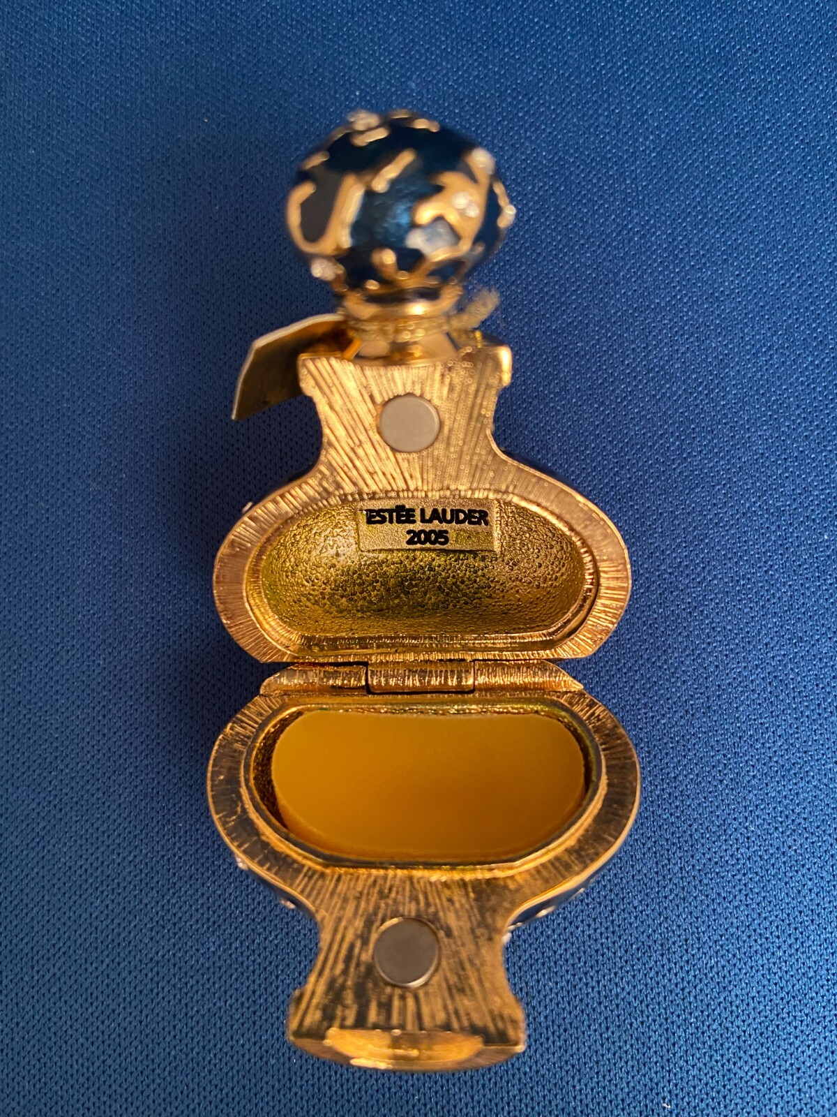 ESTEE LAUDER SOLID COMPACT BEJEWELED BOTTLE w/ WHITE LINEN PERFUME eBay