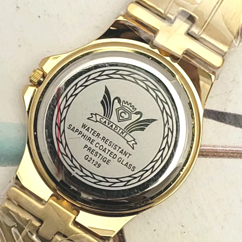 RU1: NOS CAVADINI AÑOS 90 IMPRESIONANTE ESFERA AZUL STARBURST DIAMANTE ETIQUETAS DE RELOJ DE ORO PARA HOMBRES Foto 4 de 4