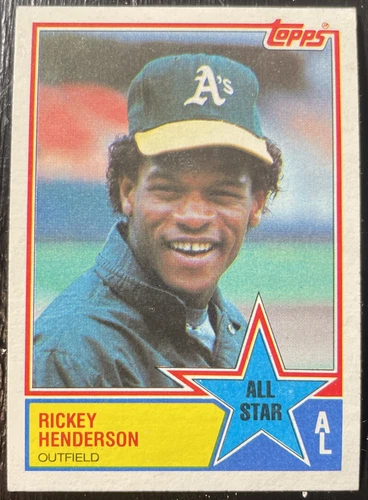 1983 TOPPS RICKEY HENDERSON OAKLAND ATHLETICS #391 ALL STAR