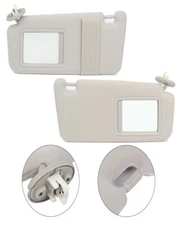 Pair Set Gray Sun Visor For 09-12 Toyota Venza Left & Right Side W/ Sunroof