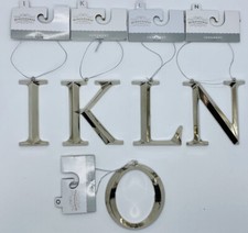 Letter I, N Silver Monogram Ornament Xmas Holiday Initial Wondershop
