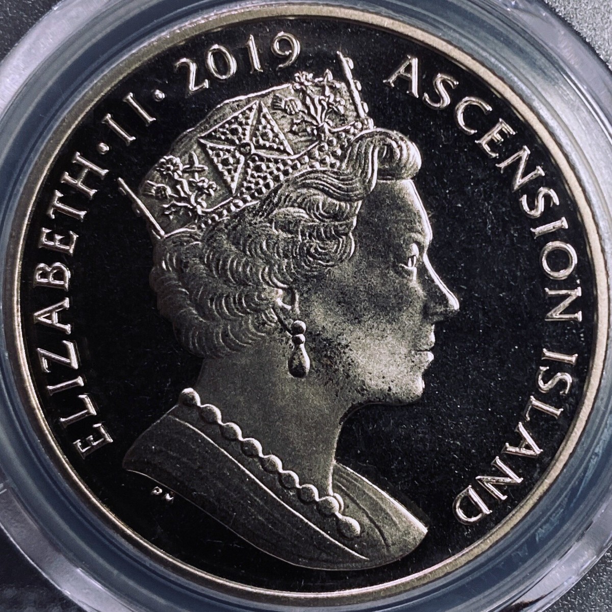 ASCENSION ISLAND. 2019, Crown - PCGS MS66 - Top Pop 🥇First Man on