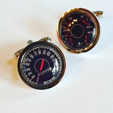 Unique CAR DIAL CUFFLINKS handmade CLASSIC speedometer MEN fuel gauge PETROLHEAD