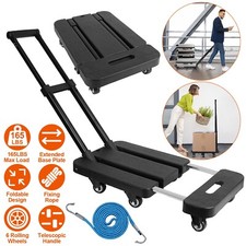 Compact Folding Aluminium Hand Truck Trolley Luggage Cart Dolly Push Foldable