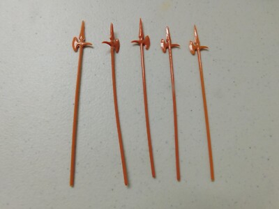 Elastolin 70mm Unpainted weapons Turk / Middle Ages Type B pikes x5