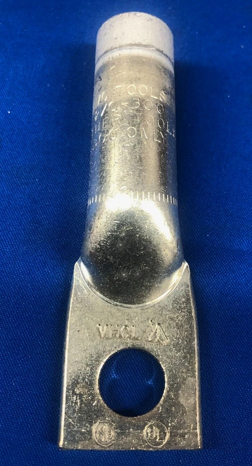 SQUARE D 1 HOLE STRAIGHT COMPRESSION TERMINAL CONNECTOR VHCL 30012 QTY 10 - Image 3 of 4