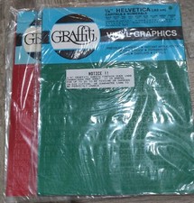 Graffiti Stick On Vinyl 1/4" .63cm Helvetica Numerals  Capitals Decals both