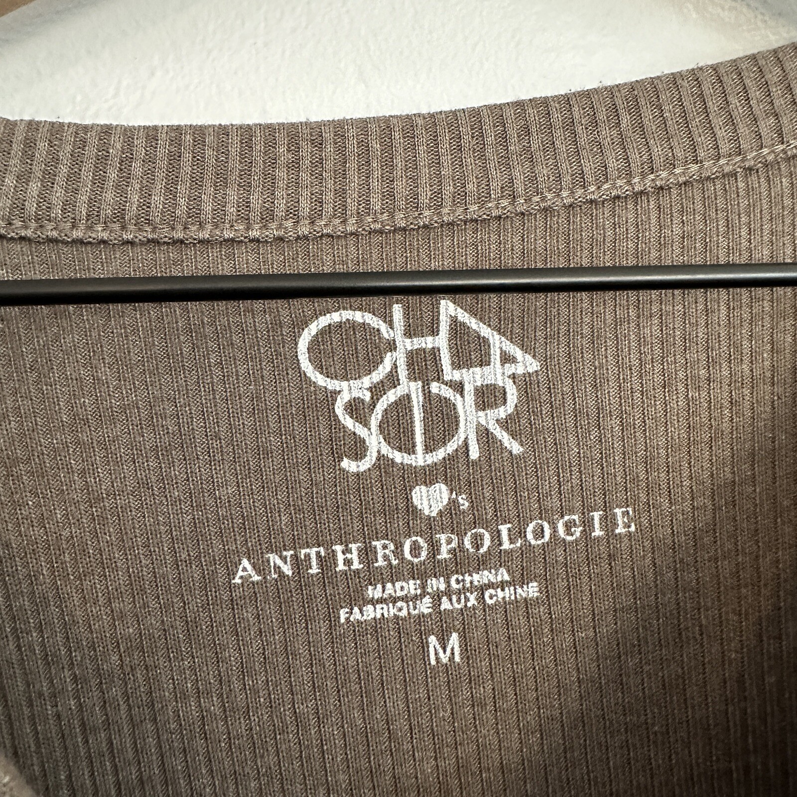 Anthropologie Chaser Olive Green Henrietta Henley Rib… Gem