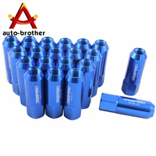 BLUE JDMSPEED EXTENDED FORGED ALUMINUM TUNER RACING LUG NUTS M12X1.25 60MM 20PC