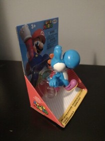 NEW Super Mario Action Figure 2.5" Jakks Pacific: Light Blue Yoshi Nintendo NES