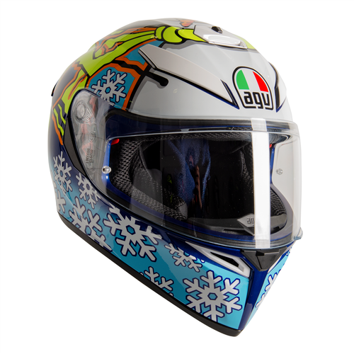 AGV K3 SV-S VR46 Winter Test 2016 Motorcycle Motorbike Helmet | eBay