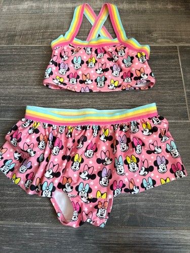 Disney Minnie Mouse 2 piece swimsuit Girls size 5 - Picture 2 of 6