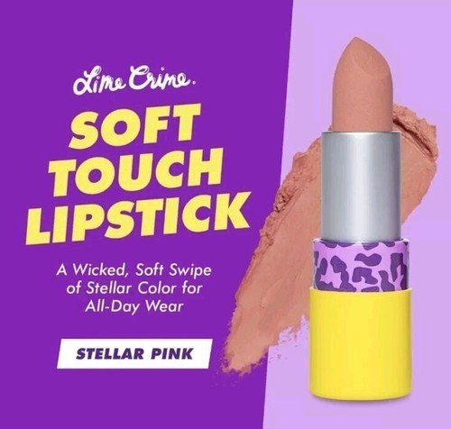 Lápiz labial Lime Crime suave al tacto cómodo mate rosa estelar nuevo en caja 0,14 OZ - Imagen 4 de 5