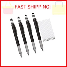 Zhanmai 4 Pieces Gift Pen for Men 6 in 1 Multitool Tech Tool Pen Screwdriver Pen