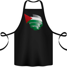 Curled Palestine Flag Palestinian Day Football Cotton Apron 100% Organic