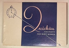 QUICKIES Vintage 60's CrotchLess Panties Pink  White Lace Unused Novelty Size 