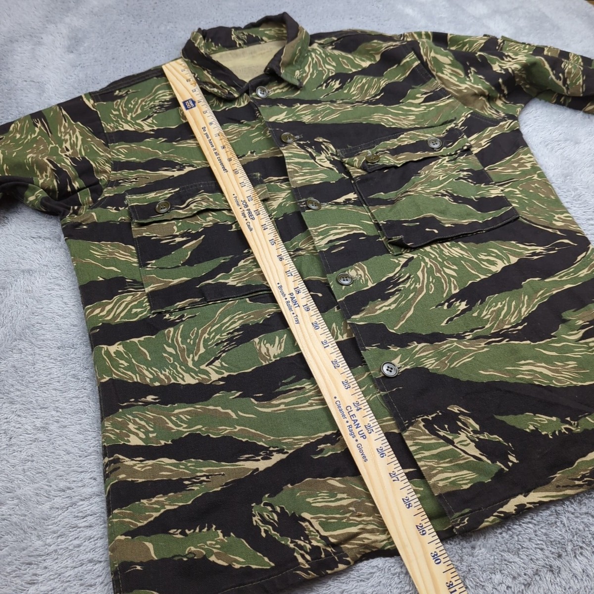 Vintage 80s Tiger Stripe Products Jacket Men M (37-71) Green Made 