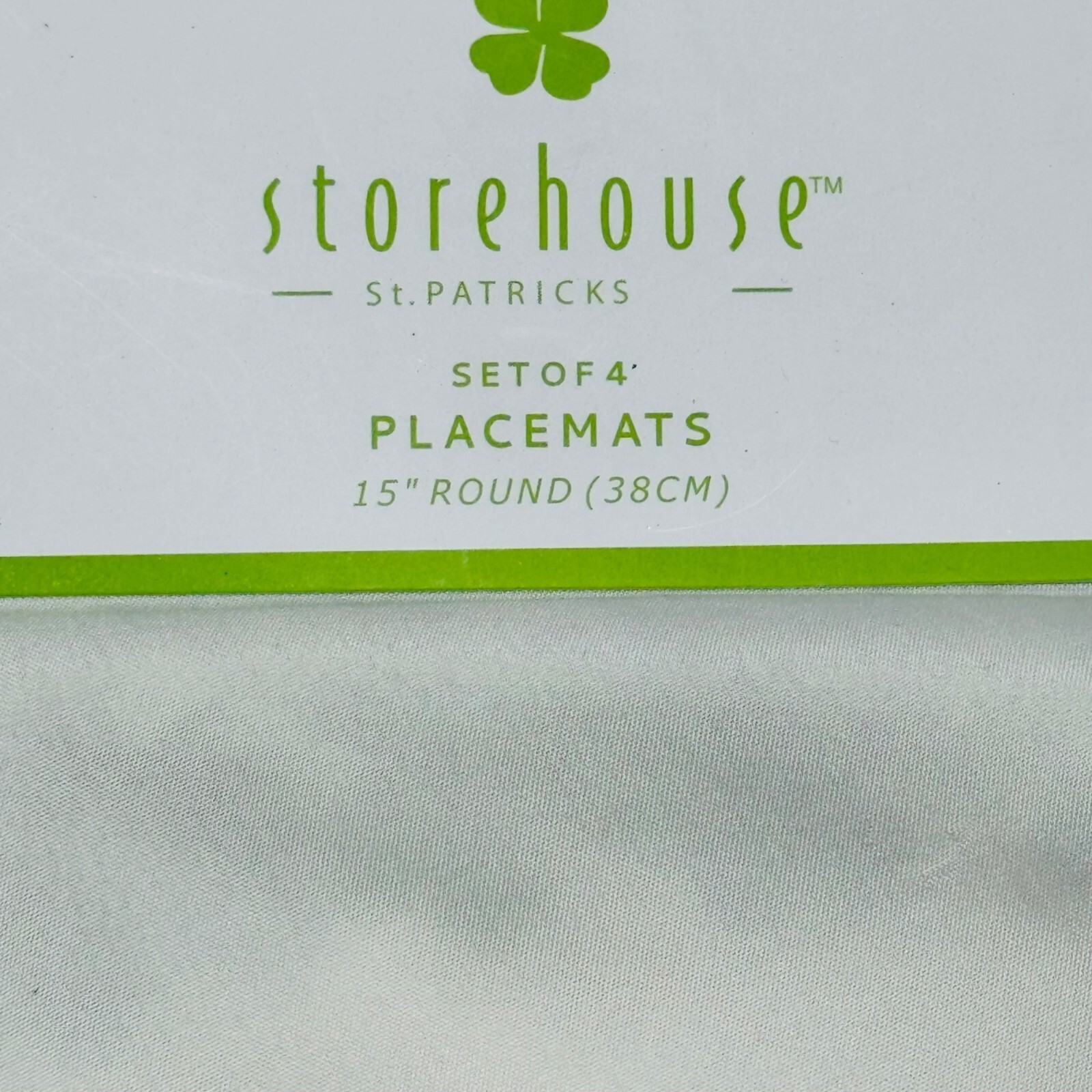 Storehouse St. Patrick's Day Irish Shamrocks 15in Round Placemats Set