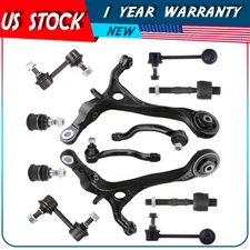 12Pcs Rear Front Inner Control Arm Tie Rod End Sway Bar For Acura TL 2004-2006