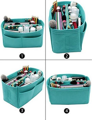 Felt Purse Bag Organizer Insert with zipper Bag Tote Assorted Sizes , Colors - Picture 59 of 61