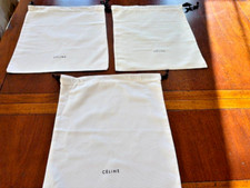 CELINE COTTON DUST BAGS 14.75"X 13" LOT OF 3 NWOT