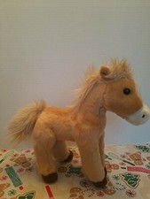 2017 AURORA BEIGE  WHITE HORSE CREMELLO SELF STANDING PLUSH DOLL FIGURE TOY