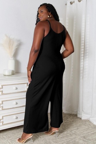 Basic Bae Full Size Spaghetti Strap V-Neck Jumpsuit - 第 13/33 張圖片