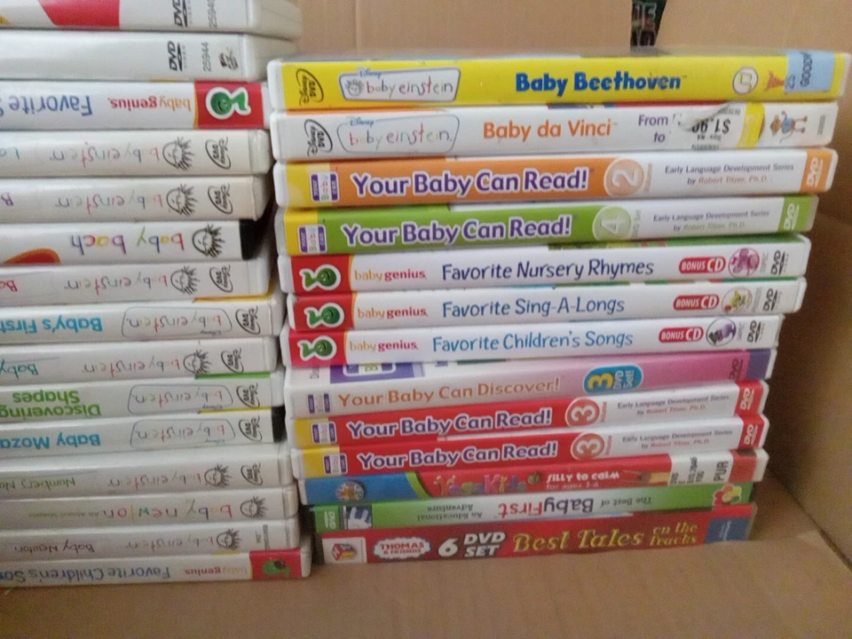 Lot Of 28 Baby Einstein DVDS AND BABY GENIUS / LEARN TO READ LOT ! TRL4#157 Foto 3 de 4