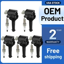 5 Ignition Coil Pack UF517 and Spark Plugs For 2012-2016 Volvo S60 2.5L L5