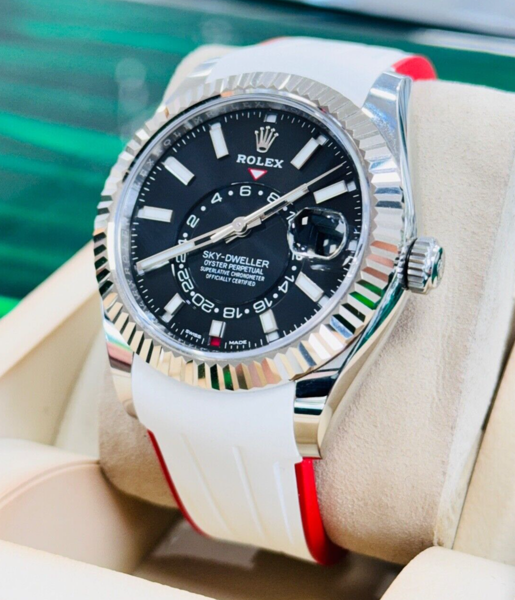 Rolex Sky Dweller 326934 Black Dial Rubber B + OYSTER Band Rolex Sky Dweller 326934 Black Dial Rubber B + OYSTER Band