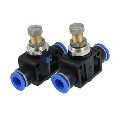 2 Pcs 10mm 2 Way One Touch Fitting Speed Controller Kd #F9