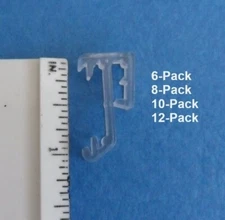 1 Inch Single Slat Clear Valance Retainer Clips for Window Mini Blind 6-12 pack