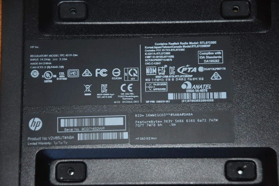 HP 260G2 DM TPC-1019-DM INTEL I3-6100U 4GB RAM 500GB SATA w/ POWER SUPPLY NO OS - Image 2 of 4