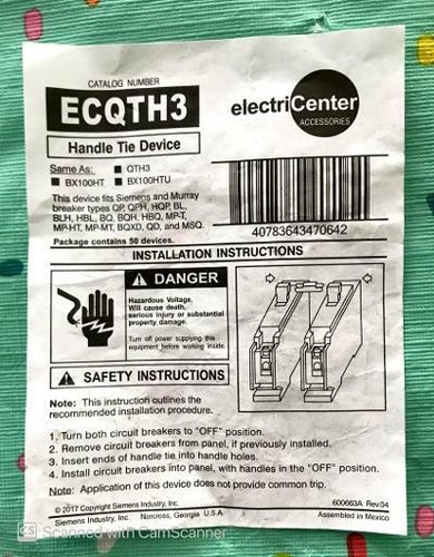 Corbatas de mango Siemens ECQTH3 - Pack de 4 (Cuatro piezas) - Imagen 3 de 3