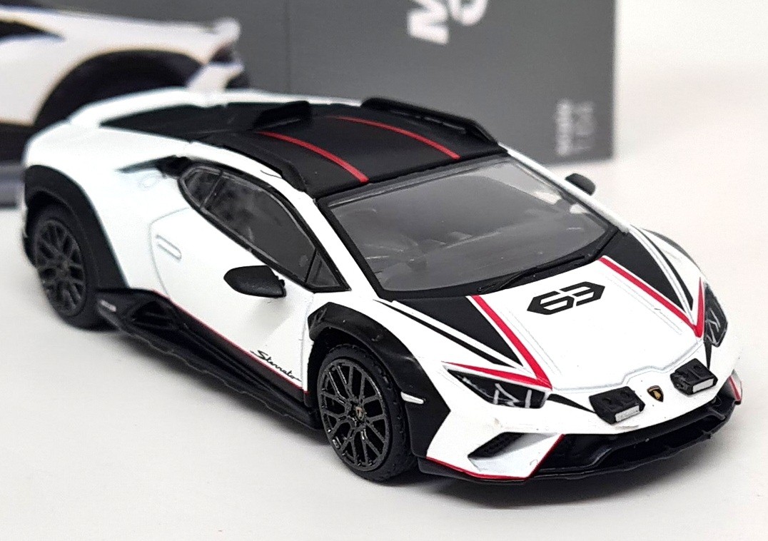 TSM 1/64 Lamborghini Hurracan Sterrato Bianco Asopo RHD Tiny Diecast Model Car