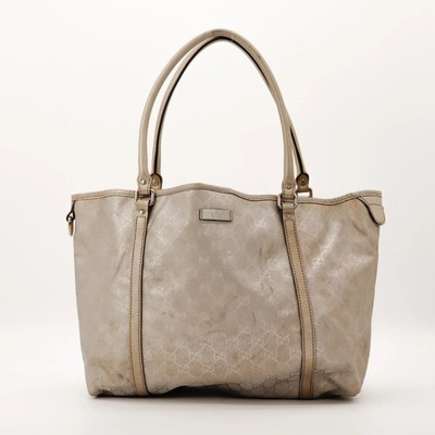 Gucci Tasche Tote Shopper Canvas beschichtet beige Vintage Original