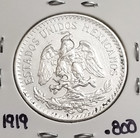 Mexico 50 Cents 1919 .800 Coin Silver KEY-DATE, moneda de Plata .800, ESCASA. — photo 4