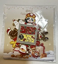 Haidilao Hotpot Promotional Happy Holiday Christmas Feast Spinning Pin / Badge