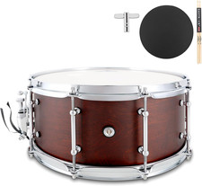 Snare Drum 14 X6.5 Inches Reddish Brown Texture Finish Professional Snares Drum