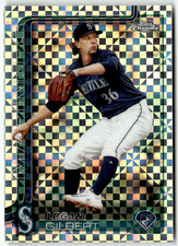 2025 Topps Chrome MLB No. 11 Logan Gilbert Checkerboard Refractor
