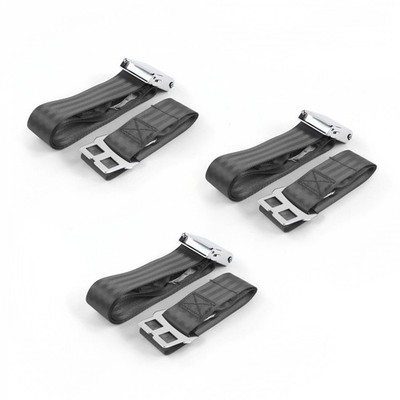 IH Scout 1961 - 1980 Airplane 2pt Charcoal Lap Bucket Seat Belt Kit - 2 Belts v8